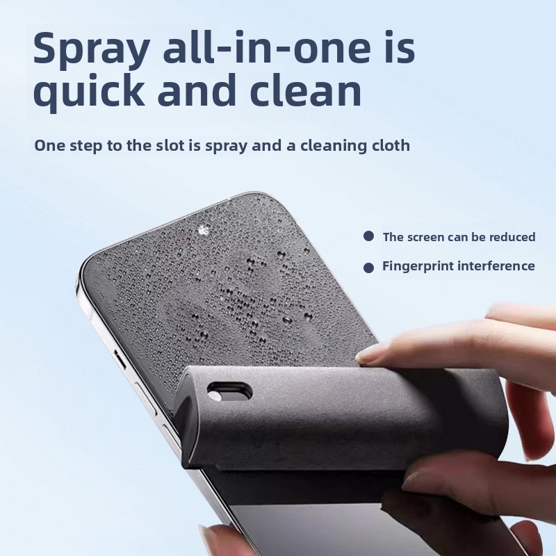 Screen Cleaner Spray - 2-in-1-Spray-Reinigungstuch für Telefon, Bildschirm, Tablet, Auto,