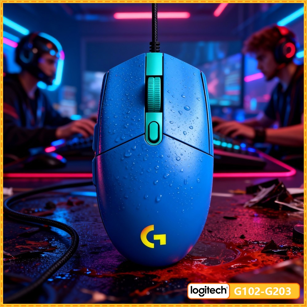 Logitech Mouse G203 - Logitech G203 Maus, Kabelgebundener USB-Gaming-Maus mit